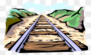 Transparent Train Track Png - Clipart Cartoon Train Tracks