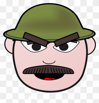 Transparent Soldier Eyewear Face Facial Expression - Clipart Angry Soldier - Png Download