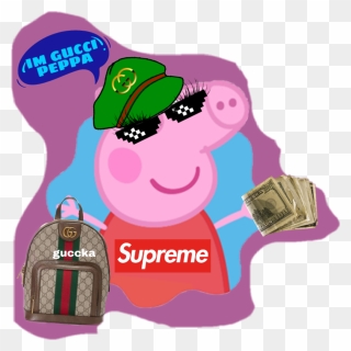 #gucci #rich #peppa-pig - Peppa Pig With Gucci Clipart