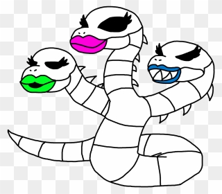 Skeleton Snake Sisters Full Body By Richsquid1996 Skeleton - Cartoon Clipart