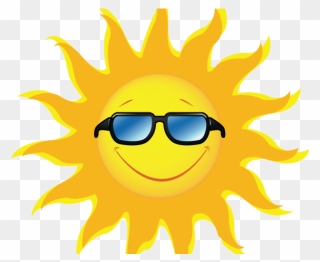 Sun Light Clipart Vector Black And White Picture Of - Sun With Glasses Png Transparent Png