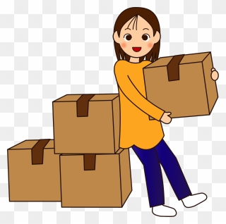 Woman Girl Moving Clipart - Cartoon - Png Download