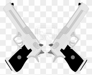 Imi Desert Eagle Firearm Art Revolver Pistol - Png Double Desert Eagle Clipart