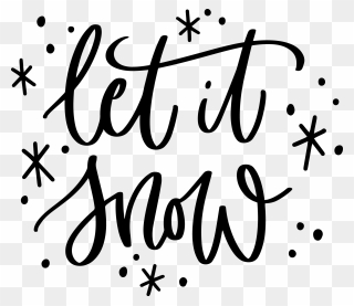 Let It Snow Phrase Clipart