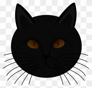 Black Cat Face Png Clipart