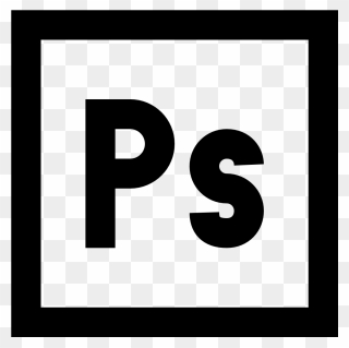 Photoshop Logo Png Black And White - Black And White Adobe Illustrator Icon Clipart