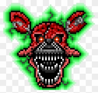 Nightmare Foxy Png Transparent Images - Foxy Fnaf Pixel Art Minecraft Clipart