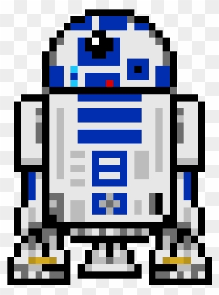 Pixel Art R2 D2 Clipart