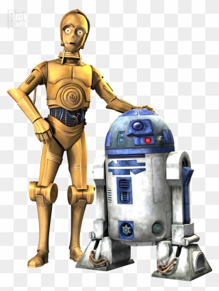 Transparent C3po Clipart - R2d2 And C3po Clone Wars - Png Download
