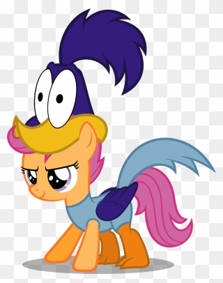 Scoota Runner Nightmare Night - My Little Pony Wile E Coyote And Roadrunner Clipart