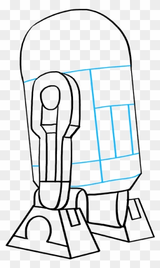 How To Draw R2-d2 From Star Wars - Sketch Clipart