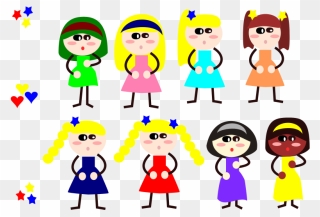 Girls Stickfigure - Clip Art - Png Download