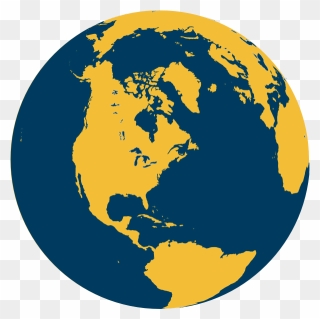 Blue And Yellow Globe Logo Clipart