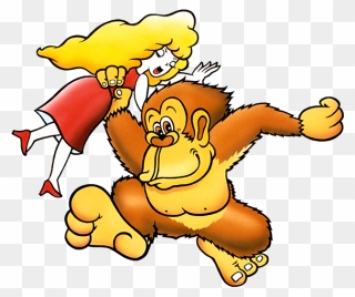 Donkey Kong And Lady Spirit Clipart