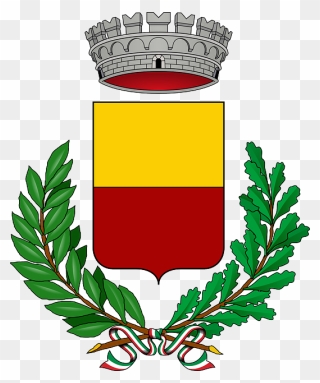 Green, Castle, Ribbon, Del, Coat, Crown, Arms, Vines - Stemma Città Di Palermo Clipart