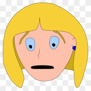 Scared Clip Art At Vector Clip Art Online Royalty - Girl Worried Face Emotion - Png Download