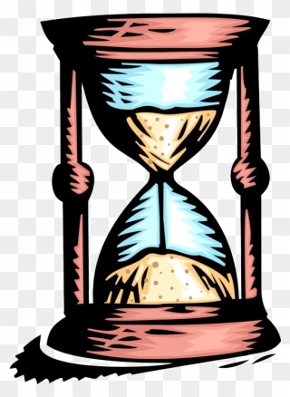 Broken Hourglass - Clip Art Hourglass Running Out Of Time - Png Download