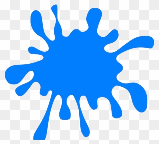 Light Blue Splash Ink Svg Clip Arts - Blue Paint Splatter Clipart - Png Download