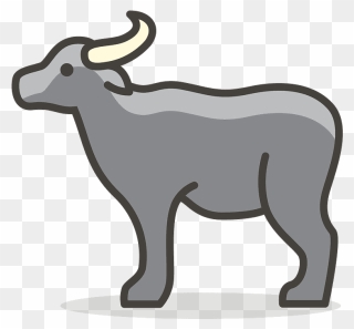 Water Buffalo Emoji Clipart - Water Buffalo Icon - Png Download