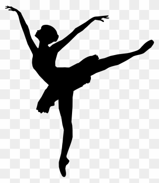 Ballet Dancer Silhouette Vector Graphics - Silueta Bailarina De Ballet Clipart