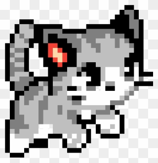 Transparent Gray Cat Png - Cute Cat Pixel Art Clipart
