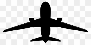 My Small Travel Guide - Black Plane Clip Art - Png Download