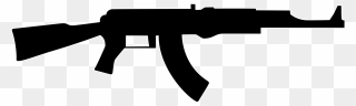 Nerf Gun Clipart Svg - Black Ak 47 Png Transparent Png
