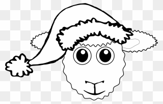Hats Drawing Black And White - Christmas Hat Clipart