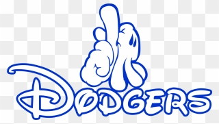 Mickey Mouse Los Angeles Dodgers Baseball Clip Art - La Dodgers Mickey Hands - Png Download