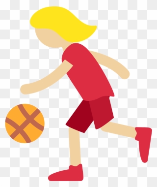 Transparent Basketball Player Dribbling Clipart - Someone Bouncing A Ball - Png Download