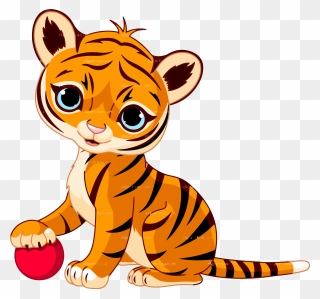 Tigger Clip Art Baby Tigger Ball Clipart Png Image - Cute Tiger Cub Cartoon Transparent Png