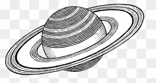 Saturn - Saturn Lineart Clipart