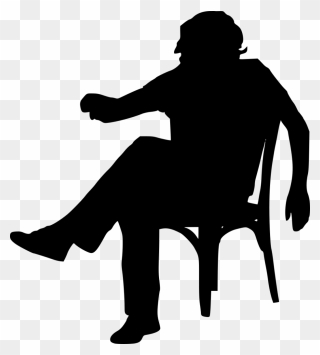 Person Sitting Silhouette Png- - People Chair Silhouette Png Clipart