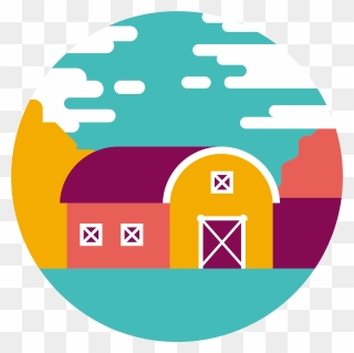 Clipart Barn Old Barn, Clipart Barn Old Barn Transparent - Warehouse Round Icon - Png Download