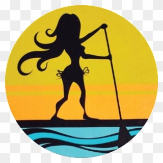 Silhouette Cape Ann Standup Paddleboarding Sup East Clipart
