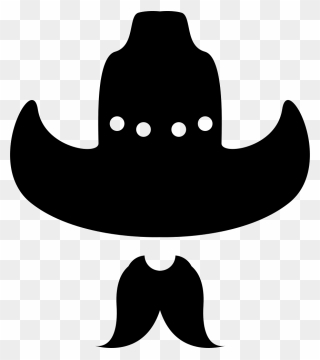 Hat Svg Mustache - Sombra De Un Sombrero De Vaquero Clipart