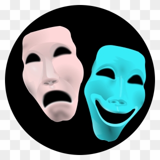 Theatre Masks"   Class="img Responsive True Size Default - Two Faced People Png Clipart