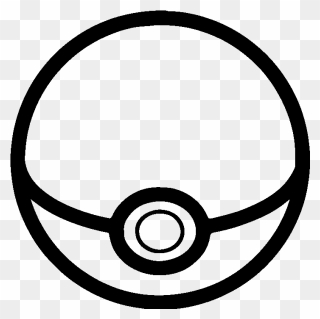 Transparent Pokeball Clipart - Pokeball Black And White - Png Download