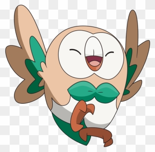 Pokemon Cliparts Free Download - Pokemon Rowlet Transparent Background - Png Download
