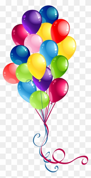 Birth Clipart Balloon - Happy Birthday Balloons Clipart - Png Download