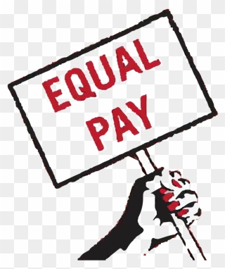 Graphics Of A Hand Holding A Sign That Says Equal Pay - Equal Pay Day Clipart