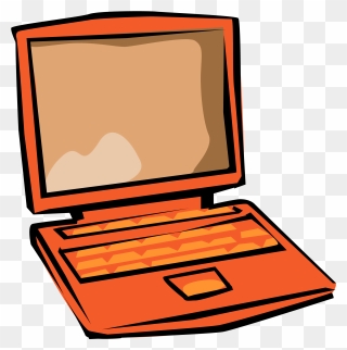 Orange Laptop Clipart - Png Download