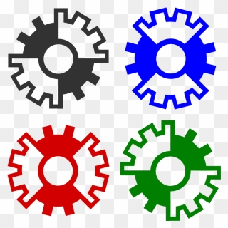 Abstract Gear Wheels - Gear Drawing Clipart