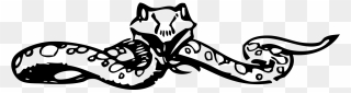 Snake Slithering Clipart Black And White - Png Download