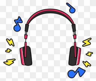 #headphones #music #multicolor #musicnotes #notes #rocknroll - Music Clipart