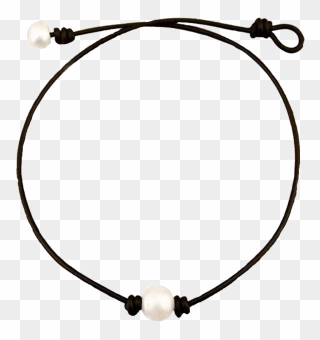 #choker #whitebeadchoker #bead #beadchoker #necklace - Pearl Leather Choker Clipart