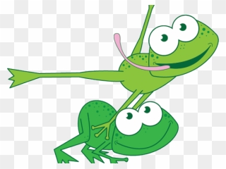 Transparent Cute Frog Clipart - Frog Jumping Clipart - Png Download