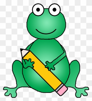 School Frog Clipart - Clip Art - Png Download