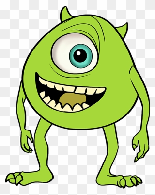How To Draw Mike Wazowski From Monsters, Inc - Drawing Mike Monsters Inc Clipart