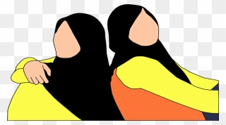 Kartun Muslimah Tanpa Wajah Clipart